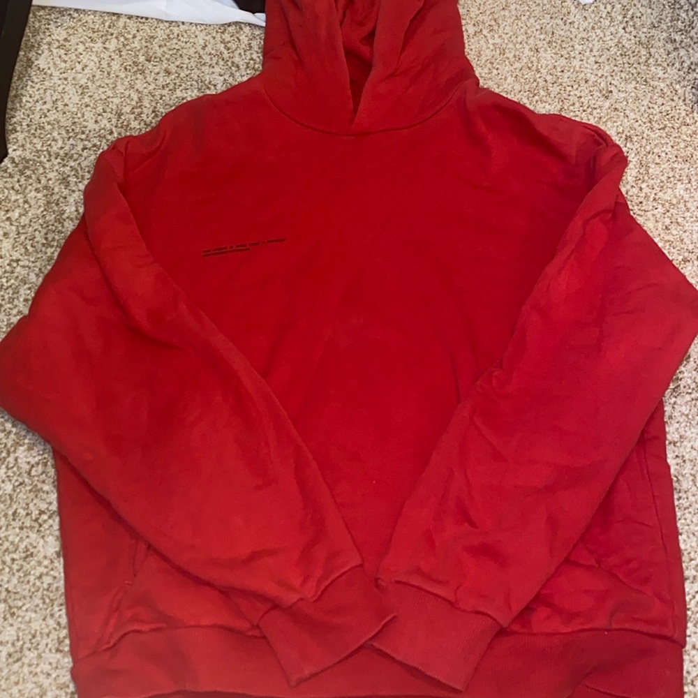 pangaia red hoodie size large